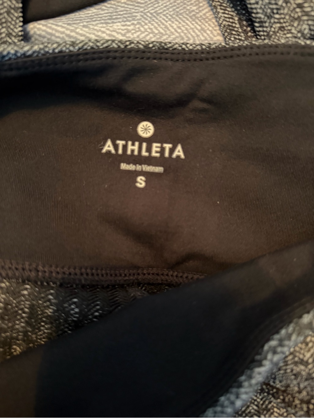 Athleta Gray Heather & Black High-Rise Leggings - Picture 3 of 3